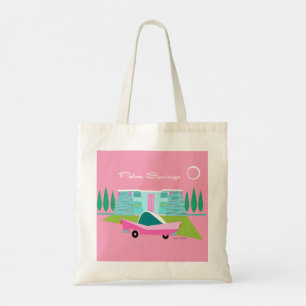 Retro-Pink-Palm-Springs-Tasche Tragetasche