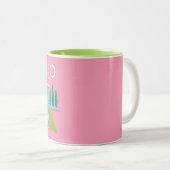 Retro Pink Palm Springs Tasse (VorderseiteRechts)
