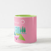 Retro Pink Palm Springs Tasse (Mittel)