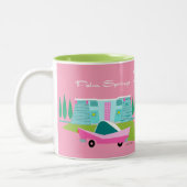 Retro Pink Palm Springs Tasse (Links)