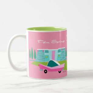 Retro Pink Palm Springs Tasse