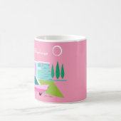 Retro Pink Palm Springs Tasse (Mittel)