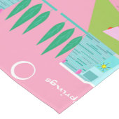 Retro Pink Palm Springs Tischläufer (Ecke)