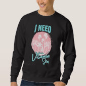 Retro Pink Palm Trees Summer Vibes I Need Vitamin Sweatshirt (Vorderseite)