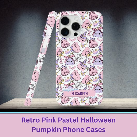 Retro Pink Pastel Halloween Pumpkin Phone Fälle Case-Mate iPhone Hülle
