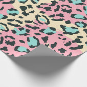 Retro Pink Pastel Leopard Spots Geschenkpapier (Ecke)