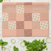 Retro Pink Patchwork Geschirrtuch (Gefaltet)