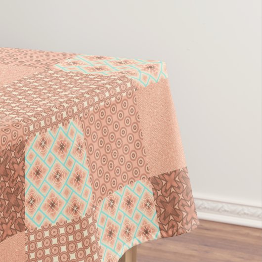 Retro Pink Patchwork Tischdecke (Beispiel)