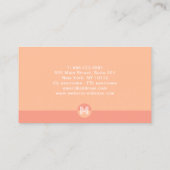 Retro Pink Peach Geometric Modern Monogram Visitenkarte (Rückseite)