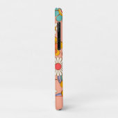 Retro Pink Peach Orange Groovy Floral Trendy Case-Mate iPhone Hülle (Hinten/Links)