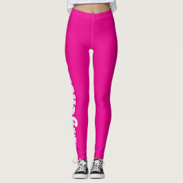 Retro Pink Personalisiert Yoga & Pilates Leggings