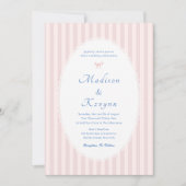 Retro Pink Personalisierte Hochzeit  Einladung (Vorderseite)