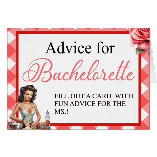 Retro Pink Pinup Junggeselinnen-Abschied Card (Vorderseite (Horizontal))