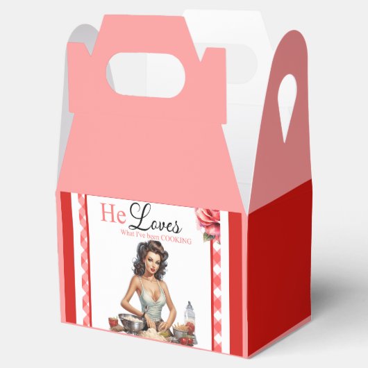 Retro Pink Pinup Junggeselinnen-Abschied Geschenkschachtel (Geöffnet)