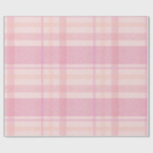 Retro Pink Plaid Whimsical Holiday  Geschenkpapier (Flach)