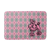 Retro Pink Poodle Bad Rug Badematte