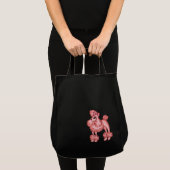 Retro Pink Poodle Beutel Tragetasche (Vorderseite (Produkt))