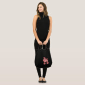 Retro Pink Poodle Beutel Tragetasche (Vorderseite (Model))