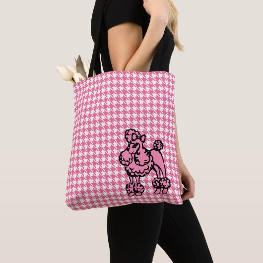 Retro Pink Poodle Reiseetto-Beutel Tasche (Von Nahem)