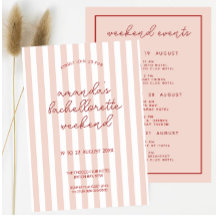 Retro Pink Red Bachelorette Wochenende