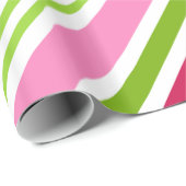 Retro Pink Red Candy Weihnachtswrapping Paper Geschenkpapier (Rolleneckpunkt)