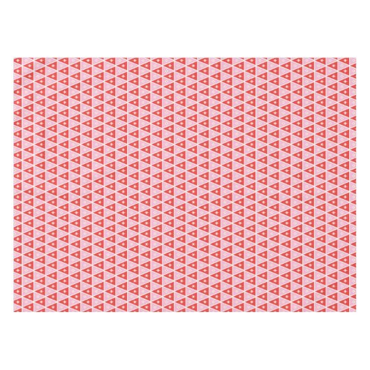 Retro Pink & Red Christmas Geometric Tischdecke (Vorderseite (Horizontal))
