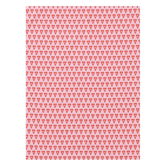 Retro Pink & Red Christmas Geometric Tischdecke (Vorderseite)