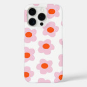 Retro Pink Red Floral Chic Whimsical Preppy Hippie Case-Mate iPhone Hülle (Rückseite)