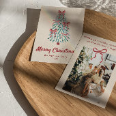 Retro Pink Red Hand Drawn Ribbons Tree Weihnachten