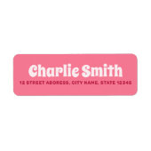 Retro pink return address (Vorne)