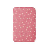 Retro Pink Sakura Japan Triangle Geometrie Muster Badematte (Vorderseite Vertikal)