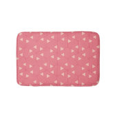 Retro Pink Sakura Japan Triangle Geometrie Muster Badematte (Vorderseite)