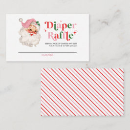 Retro Pink Santa Baby Dusche Windelwanne Begleitkarte
