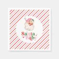 Retro Pink Santa Baby Weihnachtsdusche
