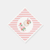 Retro Pink Santa Baby Weihnachtsdusche Serviette (Ecke)