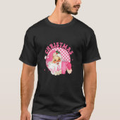 Retro Pink Santa Claus Weihnachten Vibes Trendy Sa T-Shirt (Vorderseite)