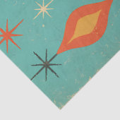 Retro Pink Santa | Mid-Century Christmas Atomic Seidenpapier (Ausschnitt)