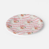 Retro Pink Santa Oh, was Spaß Pappteller (Schrägansicht)