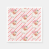 Retro Pink Santa Oh, was Spaß Serviette (Vorderseite)