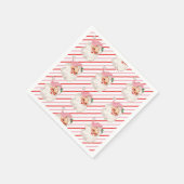 Retro Pink Santa Oh, was Spaß Serviette (Ecke)