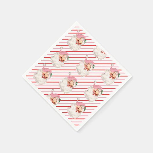 Retro Pink Santa Oh, was Spaß Serviette (Ecke)