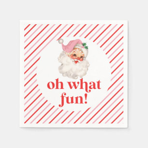 Retro Pink Santa Oh, was Spaß Serviette