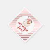 Retro Pink Santa Oh, was Spaß Serviette (Ecke)