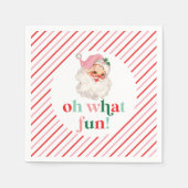 Retro Pink Santa Oh, was Spaß Serviette (Vorderseite)