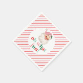 Retro Pink Santa Oh, was Spaß Serviette (Ecke)