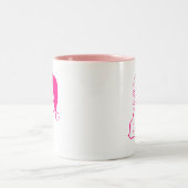 Retro Pink Santa Zweifarbige Tasse (Mittel)