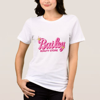 Retro-Pink-Schönheitssalon-T-Shirt für Mitarbeiter Tri-Blend Shirt