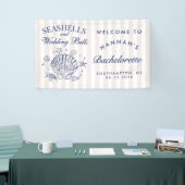 Retro Pink Seashells & Wedding Bachelorette Banner (Messeveranstaltung)