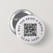 Retro Pink Seashells & Wedding Bachelorette Button (Vorne & Hinten)