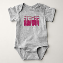 Retro Pink Sister Baby Strampler